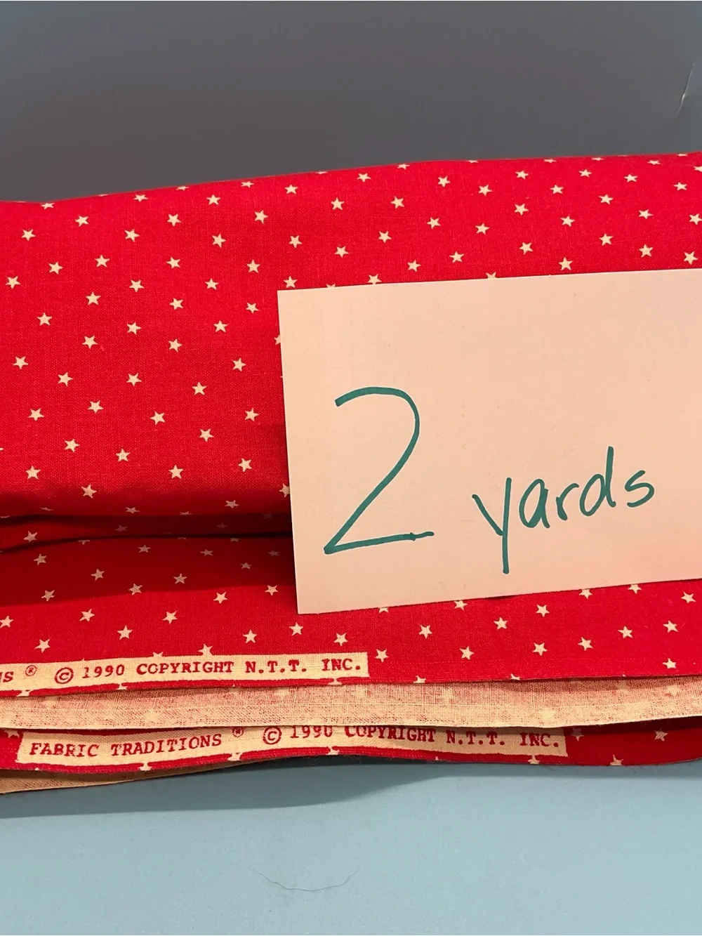 Fabric Traditions 100% Cotton Quilting Star Fabric Bundle 2 Yds Each Red + Blue